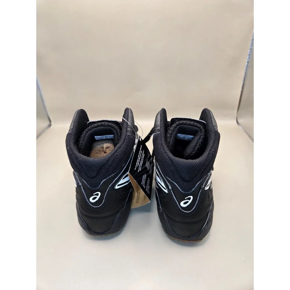 Asics Split Second Wrestling Shoes Men's 6.5 Black White Gum Training Gym jy601
